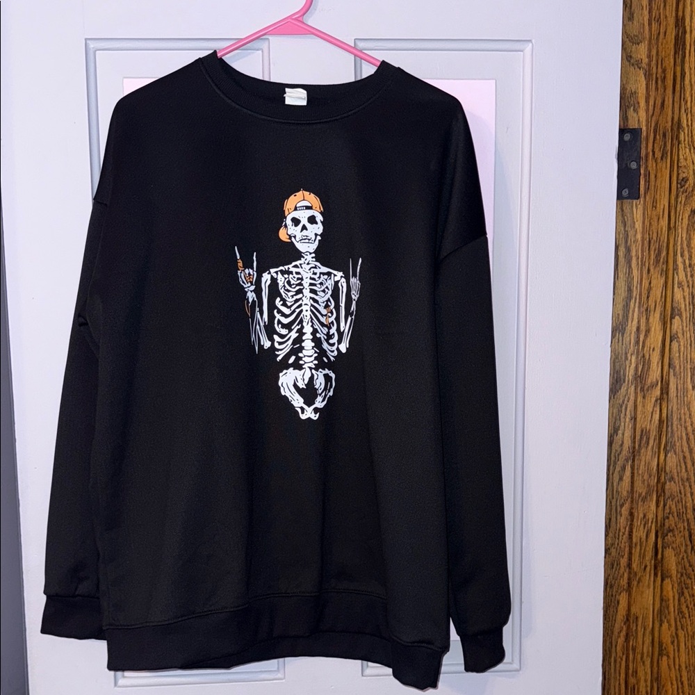 never worn skeleton crewneck